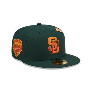 Green New Era San Diego Padres Leafy Fitted Cap 59fifty | QOMB50316