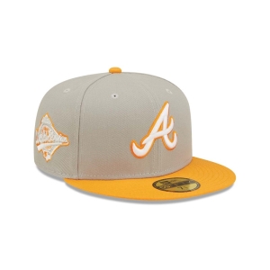 Grey New Era Atlanta Braves Soda Fitted Cap 59fifty | AVTC27806