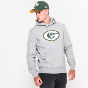 Grey New Era Bay Packers Team Logo Hoodie | RETW49360