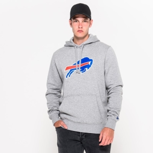 Grey New Era Buffalo Bills Pullover Team Logo Hoodie | NLMD92873