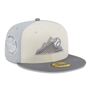 Grey New Era Colorado Rockies Anniversary Fitted Cap 59fifty | VJTK34826