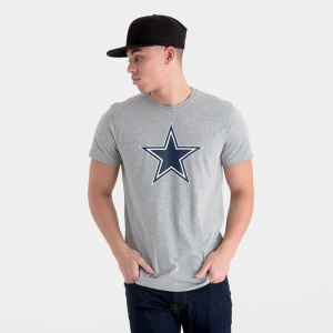 Grey New Era Dallas Cowboys Team Logo T-Shirt | VROS18045