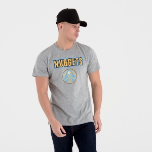 Grey New Era Denver Nuggets NBA Team Logo T-Shirt | SFHN30912