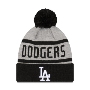 Grey New Era La Dodgers Beanie Hat Knit | DGTN61437