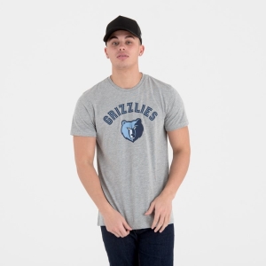 Grey New Era Memphis Grizzlies NBA Team Logo T-Shirt | WBUC82396