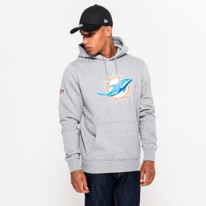 Grey New Era Miami Dolphins Team Logo Hoodie | TKNF08635