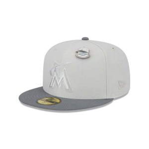 Grey New Era Miami Marlins Outer Space Fitted Cap 59fifty | AXGB20493