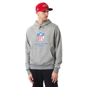 Grey New Era NFL Logo Script Hoodie | AZLS80513