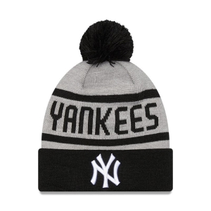 Grey New Era New York Yankees Kids Beanie Hat Knit | NMYK96401