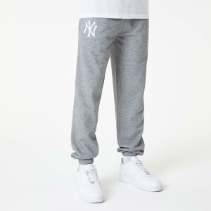 Grey New Era New York Yankees MLB League Essential Medium Joggers | HTIN90478