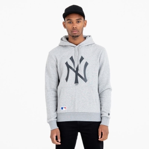 Grey New Era New York Yankees Team Logo Hoodie | CEAY69823