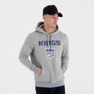 Grey New Era Sacramento Kings NBA Team Logo Hoodie | MOHZ48270