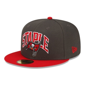 Grey New Era Tampa Bay Buccaneers X Staple Fitted Cap 59fifty | VCSH62931