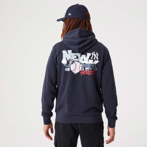 Navy New Era New York Yankees MLB Team Logo Pullover Hoodie | TQRM65081