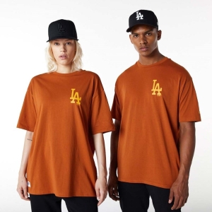 Orange New Era La Dodgers Essentials Oversized T-Shirt | BPOR56471