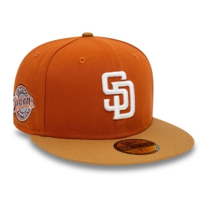 Orange New Era San Diego Padres Fall Colours Contrast Visor Fitted Cap 59fifty | VUAN67150