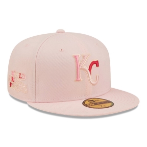 Pink New Era Kansas City Royals MLB Blossom Fitted Cap 59fifty | TJCQ28179