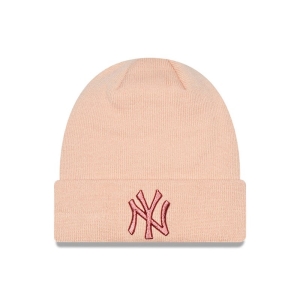 Pink New Era New York Yankees Womens Beanie Hat Knit | ABQJ73961