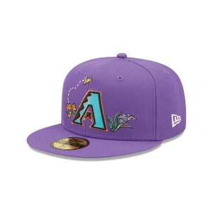 Purple New Era Arizona Diamondbacks Watercolour Floral Cap 59fifty | LNVJ78123