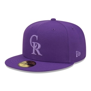 Purple New Era Colorado Rockies Monocamo Fitted Cap 59fifty | TERY46982