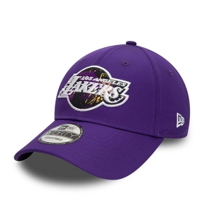 Purple New Era La Lakers Print Infill Cap 9forty | CKYS50136