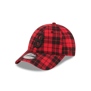 Red New Era Boston Sox Plaid Adjustable Cap 9forty | KQRF46759