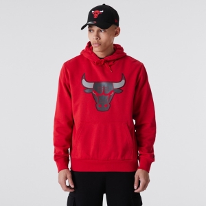 Red New Era Chicago Bulls NBA Outline Logo Hoodie | CPBX32197