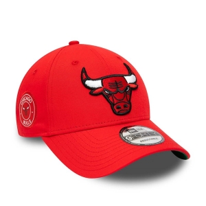 Red New Era Chicago Bulls Team Side Patch Adjustable Cap 9forty | QCED06918