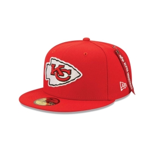 Red New Era Kansas City Chiefs X Alpha Industries Fitted Cap 59fifty | CVBH78620