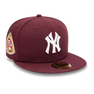 Red New Era New York Yankees Side Patch Fitted Cap 59fifty | KEYJ21865