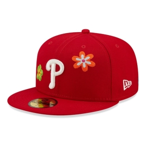 Red New Era Philadelphia Phillies MLB Fitted Cap 59fifty | HEND24938