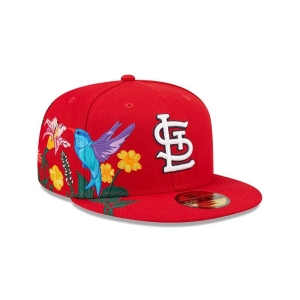 Red New Era St. Louis Cardinals MLB Blooming Fitted Cap 59fifty | CURI75602