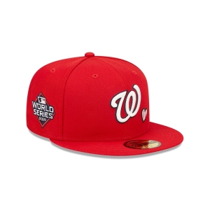 Red New Era Washington MLB Team Heart Fitted Cap 59fifty | VOXN19247