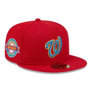 Red New Era Washington Nationals State Tartan Fitted Cap 59fifty | NXIG94102