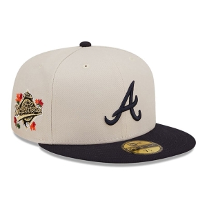 White New Era Atlanta Braves Fall Classic Fitted Cap 59fifty | RCLE29570