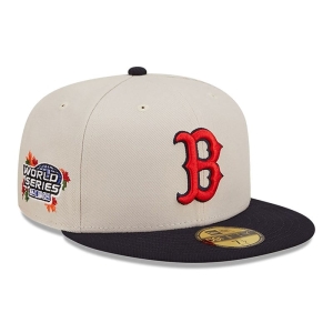 White New Era Boston Sox Fall Classic Fitted Cap 59fifty | ADME57293