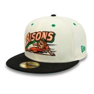 White New Era Buffalo Bisons Milb Chrome Fitted Cap 59fifty | DAQE08314