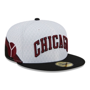 White New Era Chicago Bulls Authentics City Edition Fitted Cap 59fifty | AYFT80724