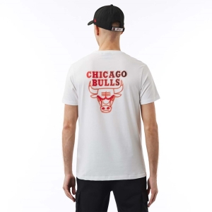 White New Era Chicago Bulls NBA Neon Fade T-Shirt | ZRPA96570