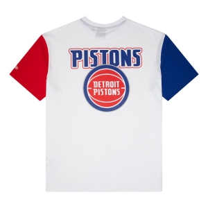 White New Era Detroit Pistons NBA Paris Games T-Shirt | TMXE10983