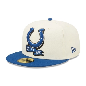 White New Era Indianapolis Colts NFL Sideline 2022 Fitted Cap 59fifty | GMEN60243