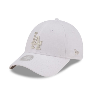 White New Era La Dodgers Logo Womens Adjustable Cap 9forty | IKJM18203