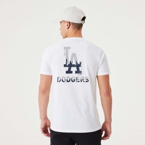 White New Era La Dodgers MLB Drip Logo T-Shirt | JNGU98453