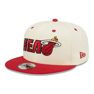 White New Era Miami Heat Logo Blend Cap 9fifty | POUY87920