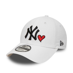 White New Era New York Yankees Heart Pack Adjustable Cap 9forty | DEJT78531