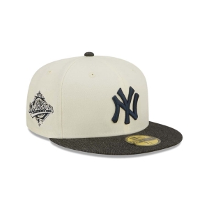 White New Era New York Yankees MLB Chrome Fitted Cap 59fifty | GNMF54312