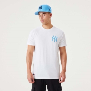 White New Era New York Yankees MLB League Essential T-Shirt | QUPY42657