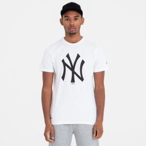 White New Era New York Yankees Team Logo T-Shirt | LAMV08354