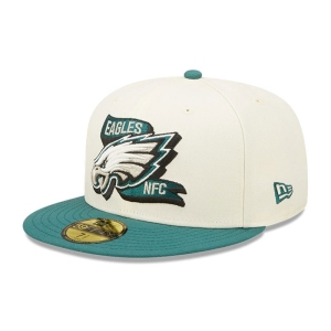 White New Era Philadelphia Eagles NFL Sideline 2022 Fitted Cap 59fifty | FCGT36195