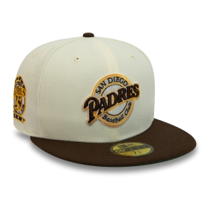 White New Era San Diego Padres Chrome Fitted Cap 59fifty | IQSW56970